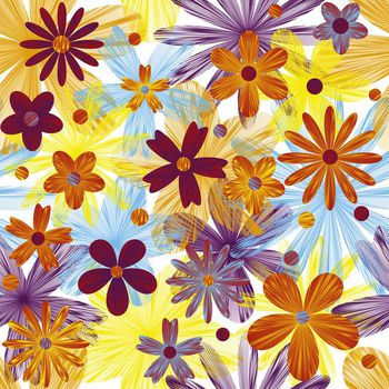 抽象花卉印花华亿平台图片