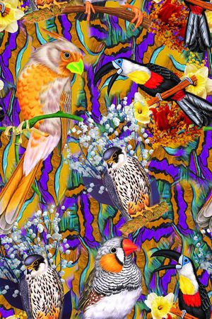 时尚油画肌理印花华亿平台图片