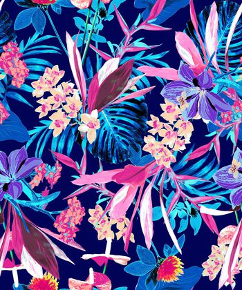 465277-深色熱帶效果花