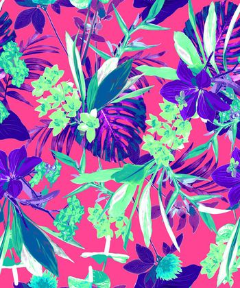 465279-深色熱帶效果花