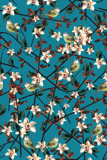 465281-时尚大牌花鸟丛林花卉自然华亿平台