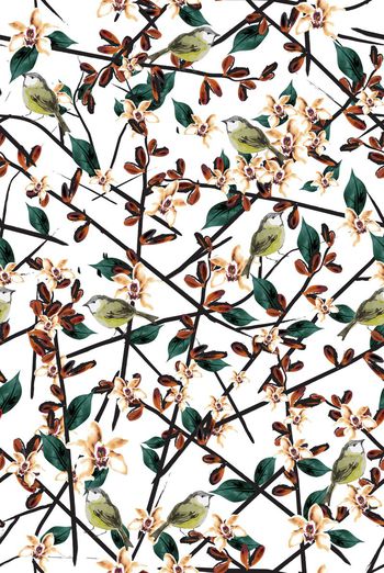 465282-时尚大牌花鸟丛林花卉自然华亿平台