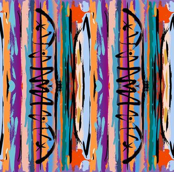 465285-时尚手绘变异条纹秋冬华亿平台