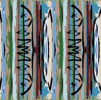 465287-时尚手绘变异条纹秋冬华亿平台