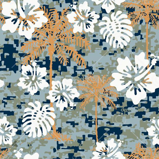 热带树林印花华亿平台图片