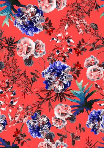 465360-时尚植物效果印花