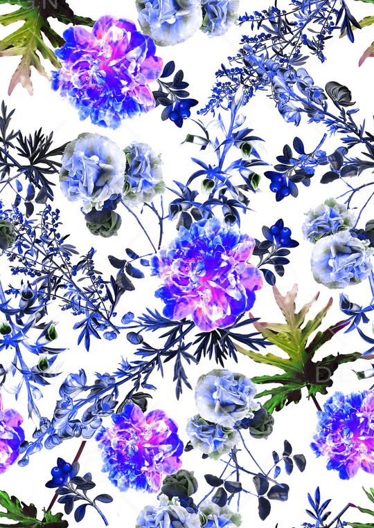 热带植物印花华亿平台图片