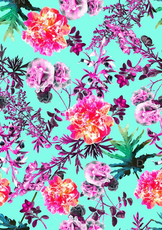 热带植物印花华亿平台图片