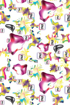 几何图形印花华亿平台图片