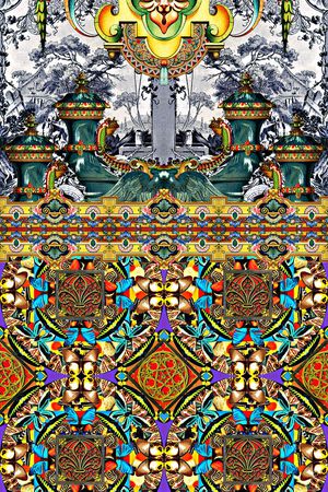 欧式印花华亿平台图片