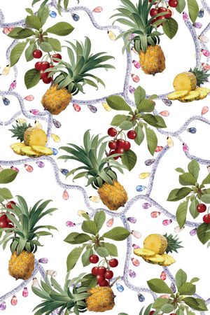 热带叶子印花华亿平台图片