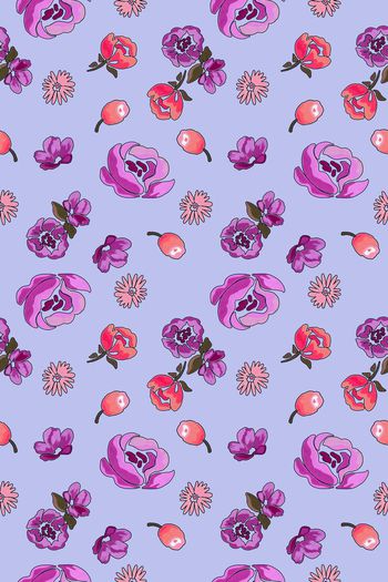 465727-满版手绘小花