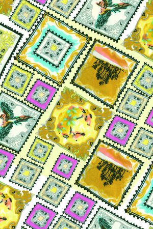 花纹方格印花华亿平台图片