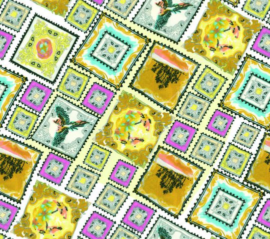 花纹方格印花华亿平台图片