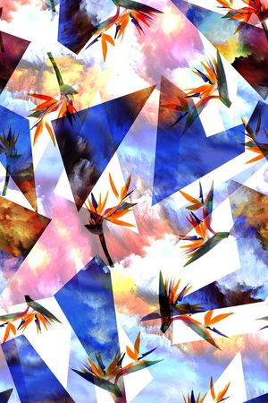 抽象印花华亿平台图片