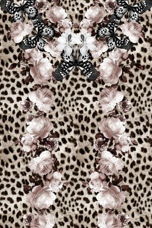 素雅花卉印花华亿平台图片