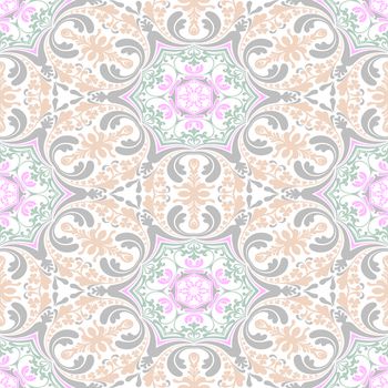 465989-民族风 贵气花纹 服装家纺丝巾