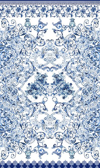 复古印花华亿平台图片