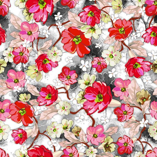 花卉印花华亿平台图片