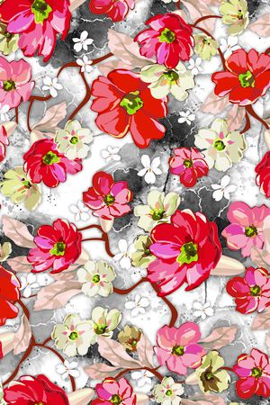 花卉印花华亿平台图片