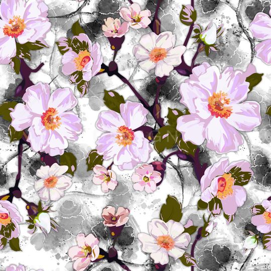 花卉印花华亿平台图片