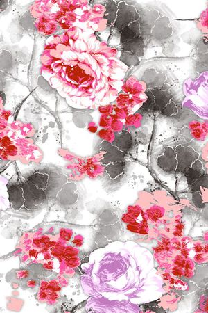 花卉印花华亿平台图片