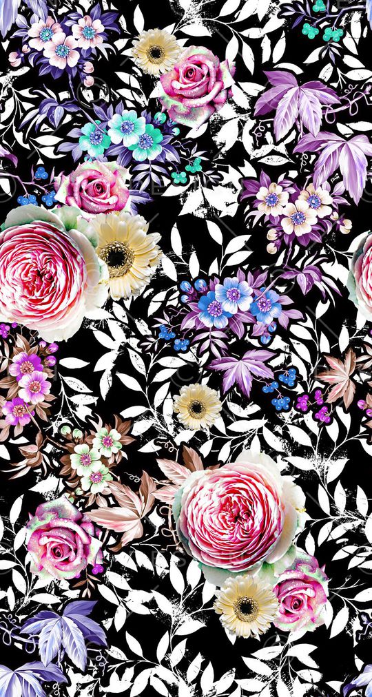 树叶印花华亿平台图片