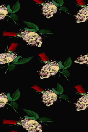 骷髅印花华亿平台图片