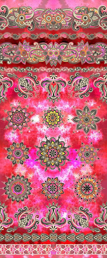 466228-民族风波西米亚风手绘佩斯利火腿纹腰