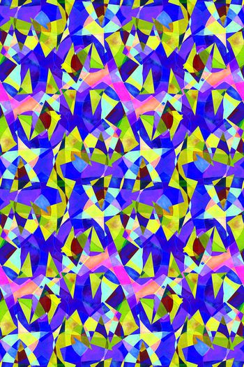 466233-时尚几何线条块面彩色格纹女装百搭花