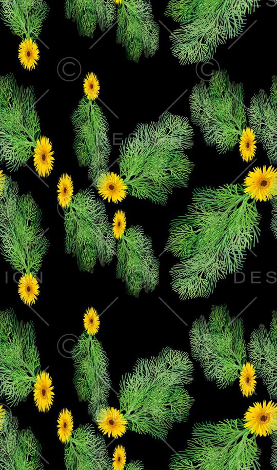 俏皮菊花印花华亿平台图片