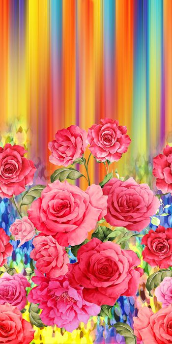 466300-时尚定位手绘牡丹花