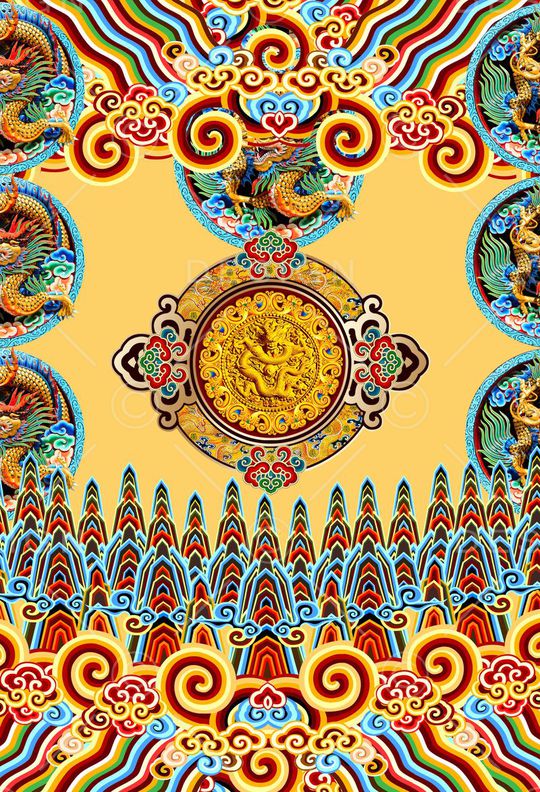 MAX-定位中国民族风印花华亿平台图片