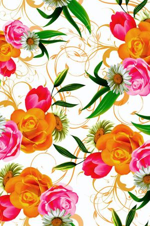 花卉印花华亿平台图片