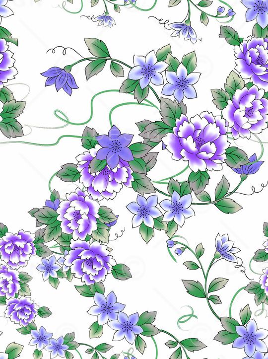 花卉印花华亿平台图片