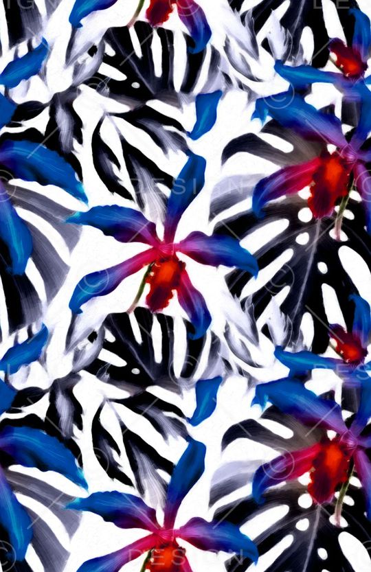 花卉印花华亿平台图片