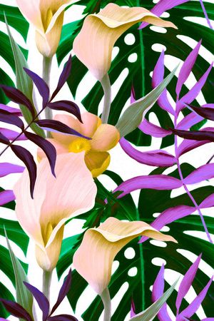 花卉印花华亿平台图片