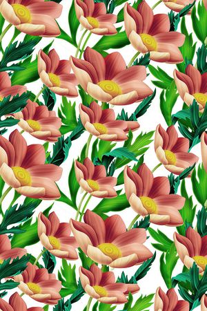 花卉印花华亿平台图片