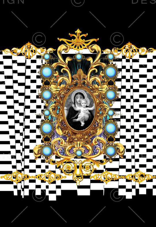 错位条纹印花华亿平台图片