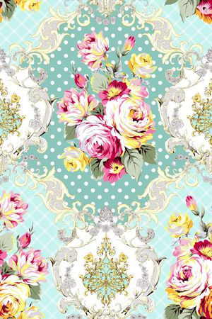 花卉印花华亿平台图片