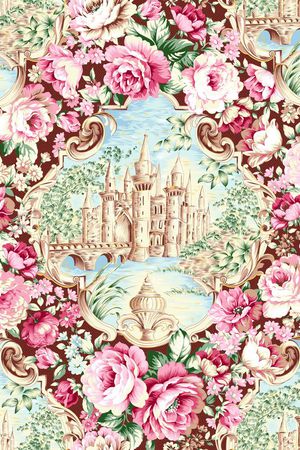 花卉印花华亿平台图片