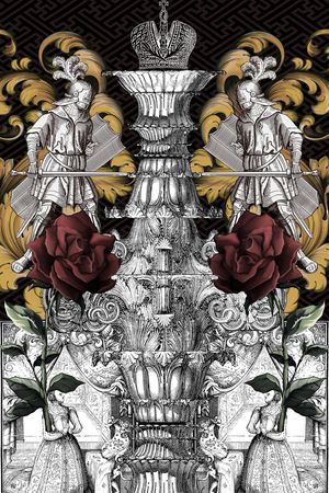 定位复古印花华亿平台图片