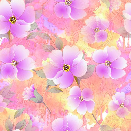 花卉印花华亿平台图片