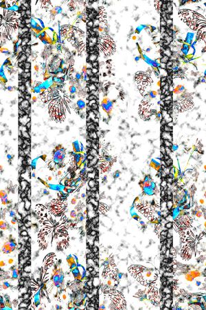 蝴蝶印花华亿平台图片