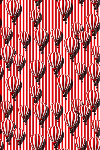 466610-时尚条纹与热气球