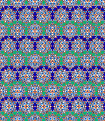 466647-民族风几何瓷砖纹