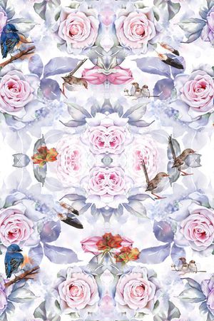 玫瑰花印花华亿平台图片