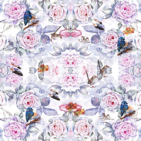 玫瑰花印花华亿平台图片