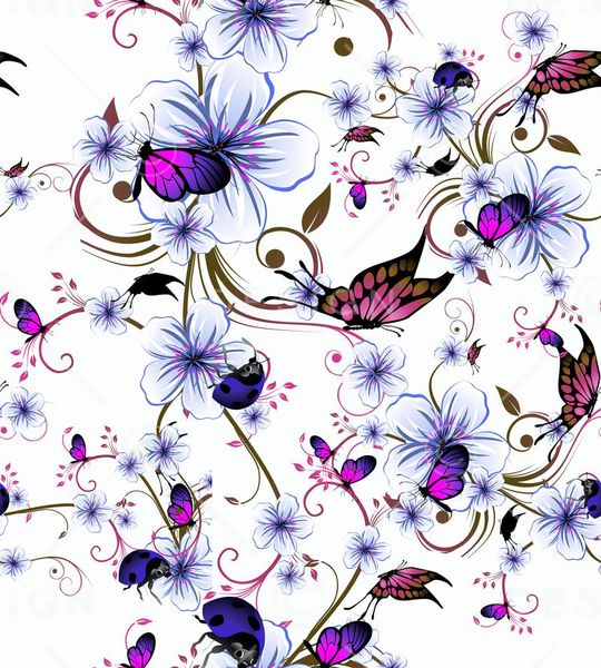 花卉印花华亿平台图片