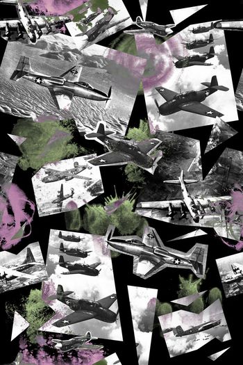 466691-军事男装迷彩空战老式飞机二战胜利七